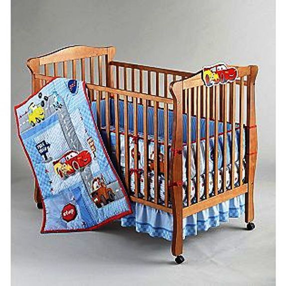 Disney Cars 10 Pc Crib Set Mobile Comforter Sheet Bumper Valance MORE