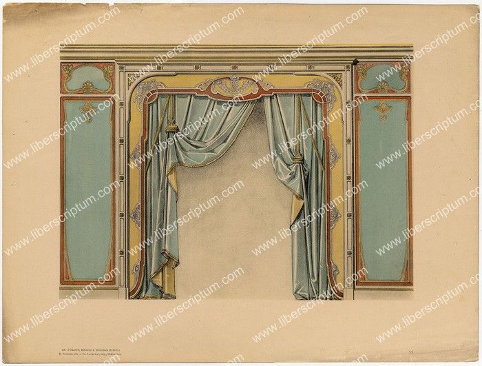 Art Nouveau Interior Decoration Foussier or Litho 1900