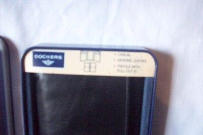 dockers tri fold wallet nib black calf leather