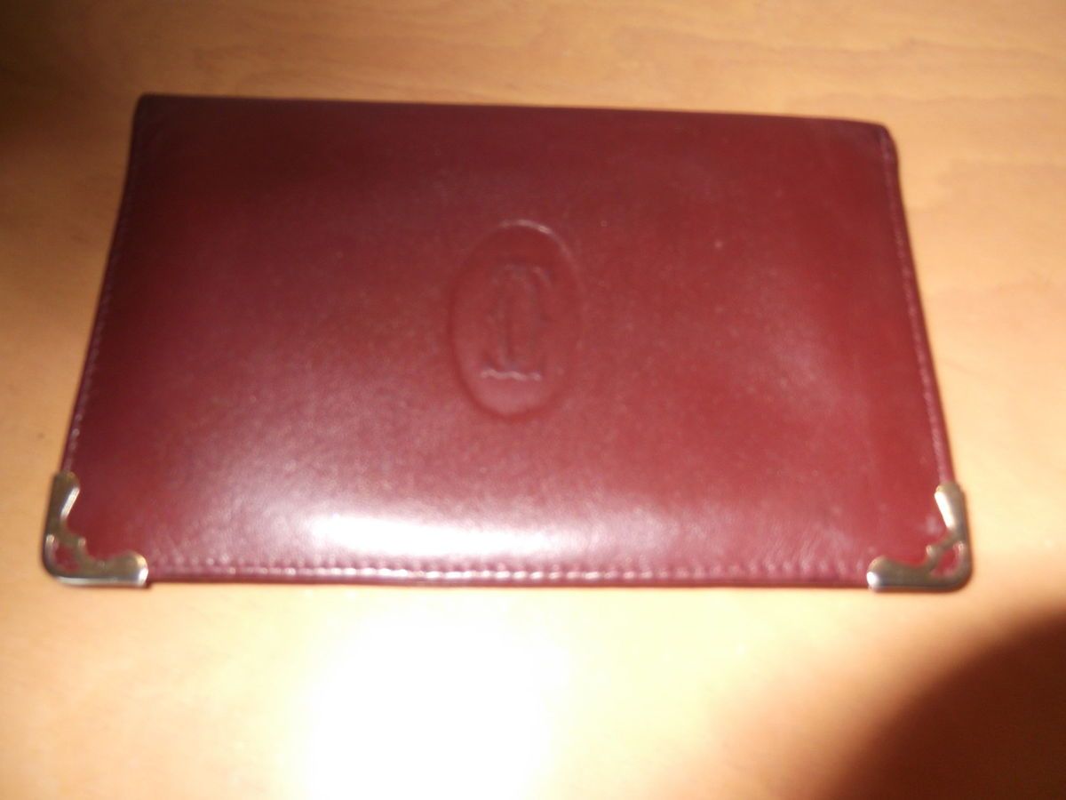 Vintage Original Cartier Bordeaux Document Holder