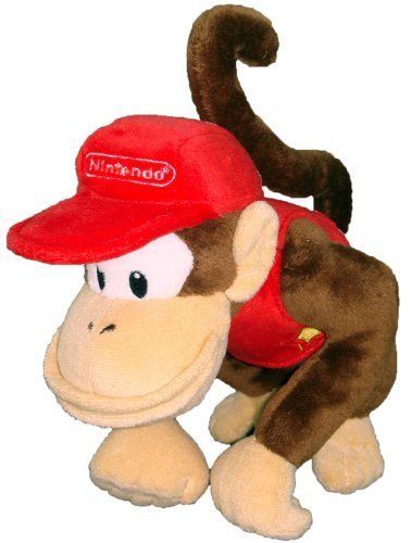 Super Mario Plush 6 Diddy Kong Soft Stuffed Plush Toy