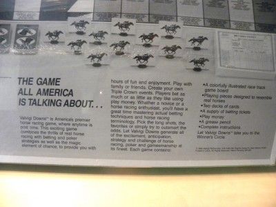 VINTAGE 1985~Valvigi Downs Americas Premier Horse Racing Board Game