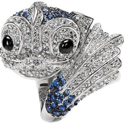 Exquisite 2 43ctw Diamond Dragon Ring 11 750gms 14k