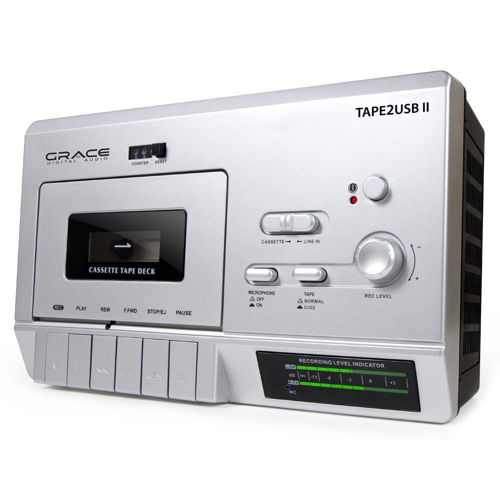 New Grace Digital GDI T2USB200 Cassette Player Recorder