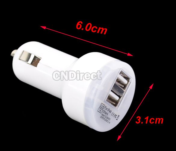 iPad iPhone 4G iPod Dual 2 Port USB Car Charger Adapter