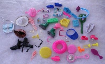 Barbie Mixed Lot Kelly Ken Shoes Purse Some Vintage Dream House Decor