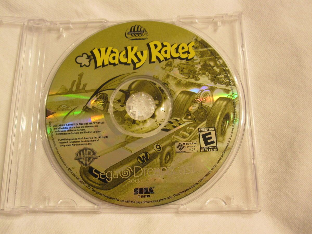 Wacky Races Dreamcast Game in Plain Case Excellent 020295150099