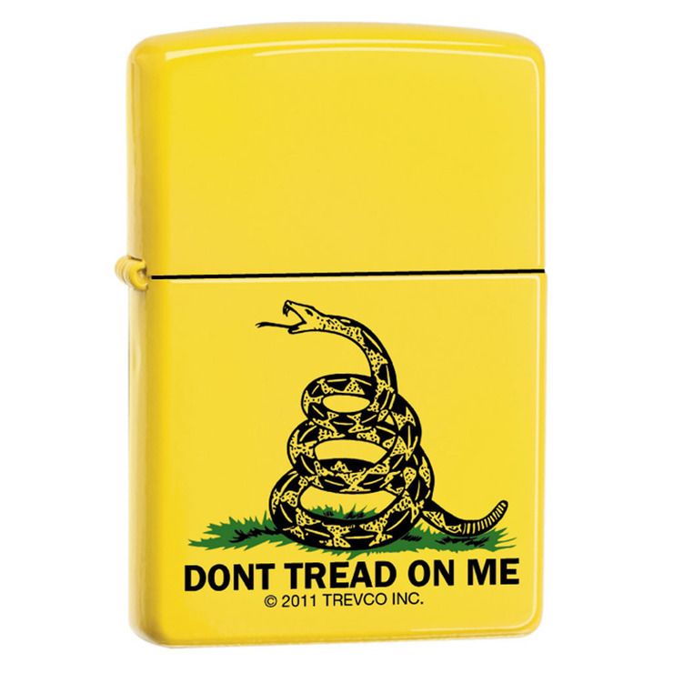 Zippo Snake Dont Tread on Me Lemon Finish Lighter Low Ship 7283