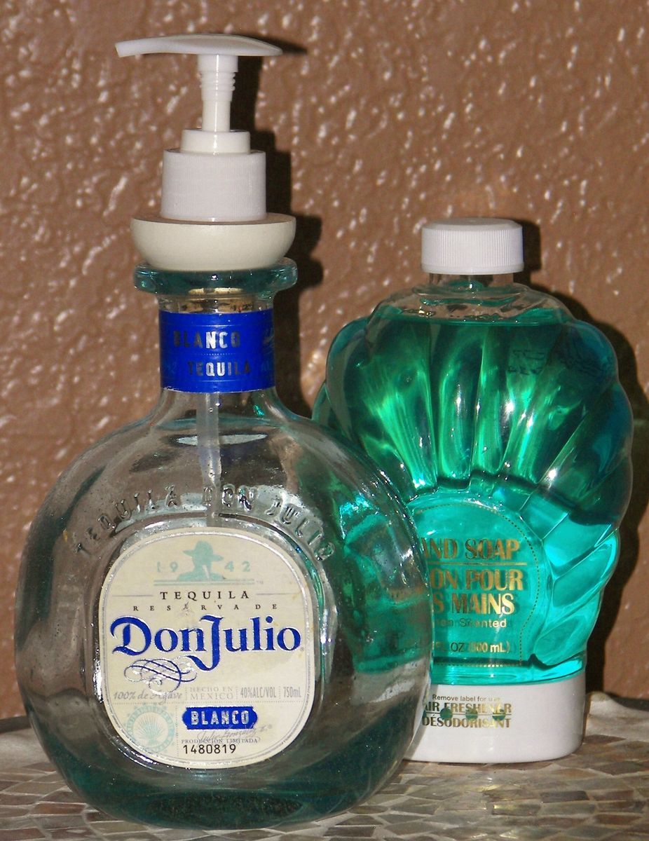 DON JULIO // PATRON TEQUILA LIQUID SOAP LOTION DISPENSER BAR GIFT