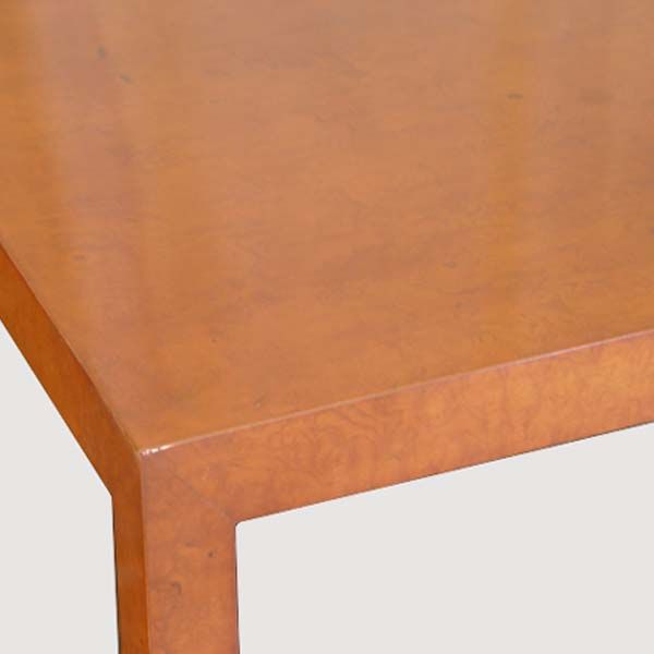 dunbar mahogany burl dunbar table this simple piece is an elegant