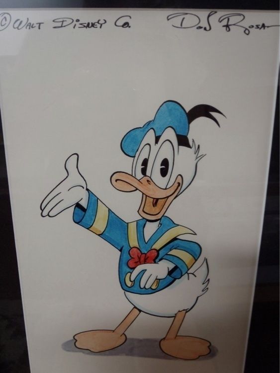 DON ROSA ORIGINAL DONALD DUCK ARTWORK 11 X 15 INCHES FRAMED