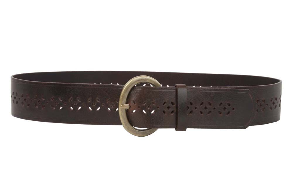 Cobalt Ladies 2 1 4 inch Wide Perforated Douglas Leather Belt