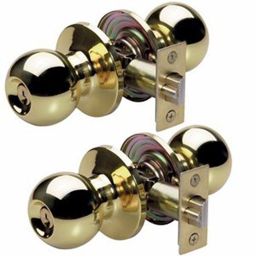 Master Lock BAO0103T Keyed Entry Door Knob 2 Pack