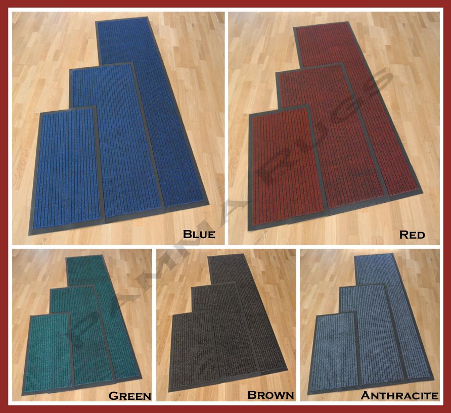   RUNNER PVC RUBBER EDGED & BACKING 6mm THICK HOME KITCHEN DOOR MATS