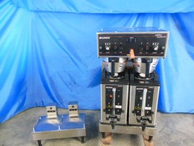 BUNN DUAL SOFTHEAT COFFEE BREWER MAKER W/ DUAL SERVERS AND SATELLITE