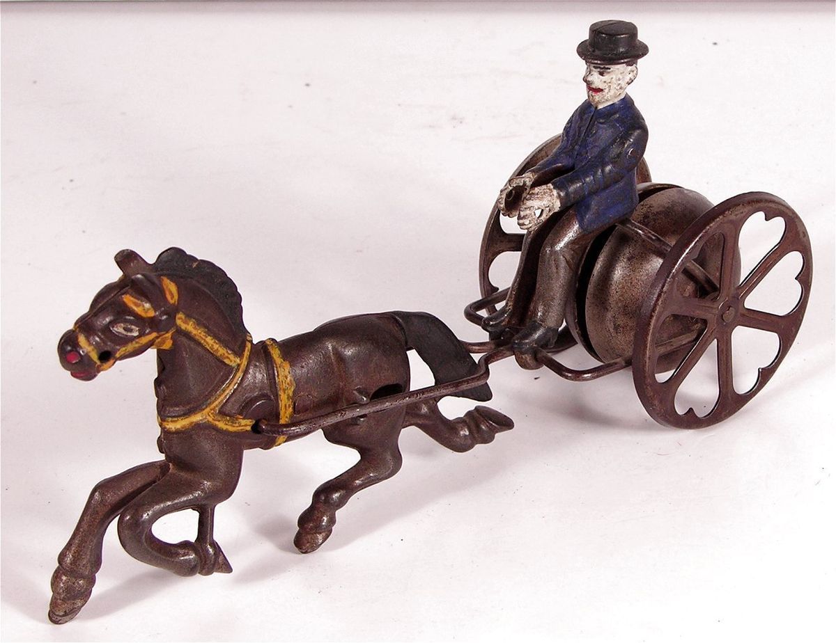  Iron Horse and Driver 618 Bell Toy Pull Toy by Watrous Mfg Co