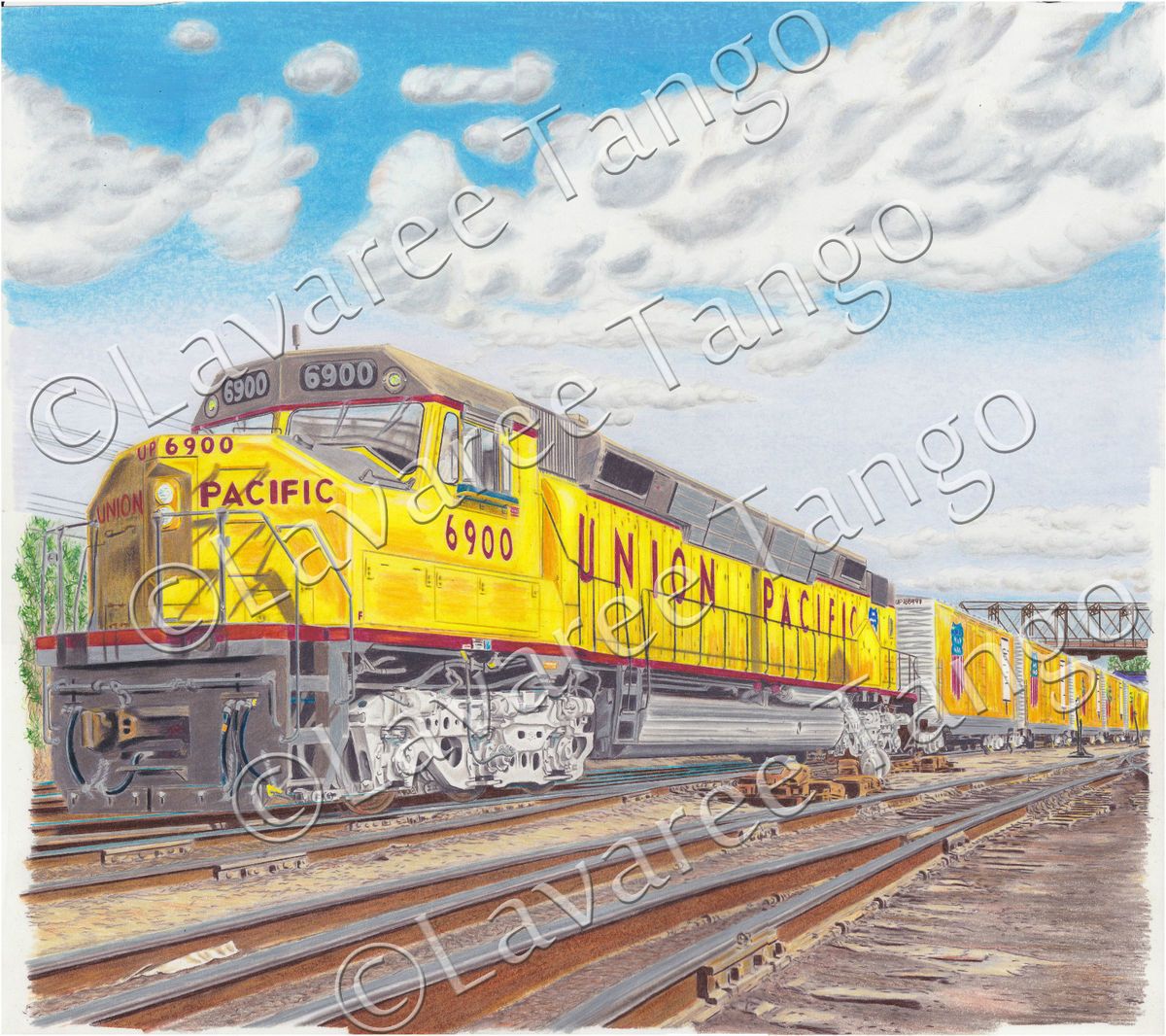 LAVAREE TANGO 6900 DD40AX Union Pacific 18 x 16 Limited Edition Print