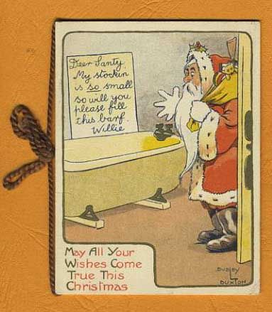 dudley buxton santa bath greetings card