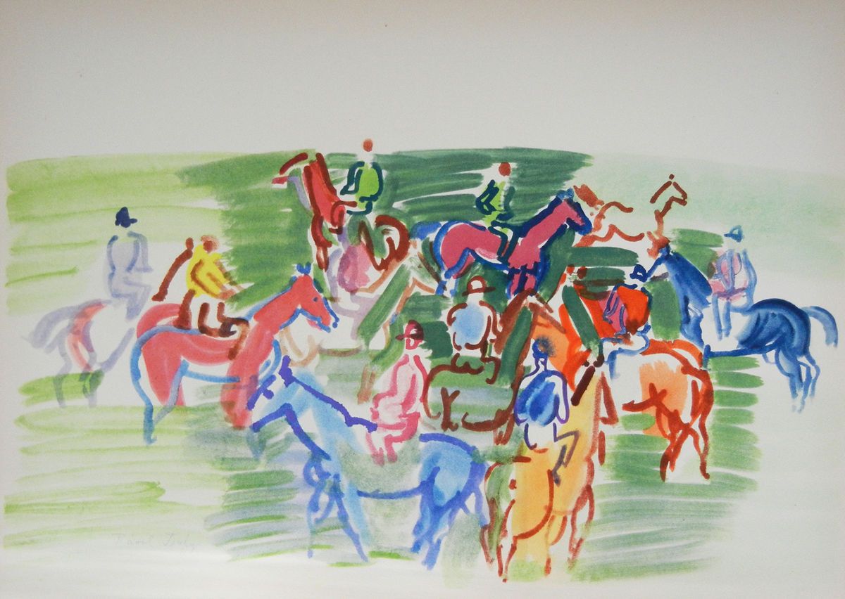 Raoul Dufy Limited Edition Pochoir Paddock Signed