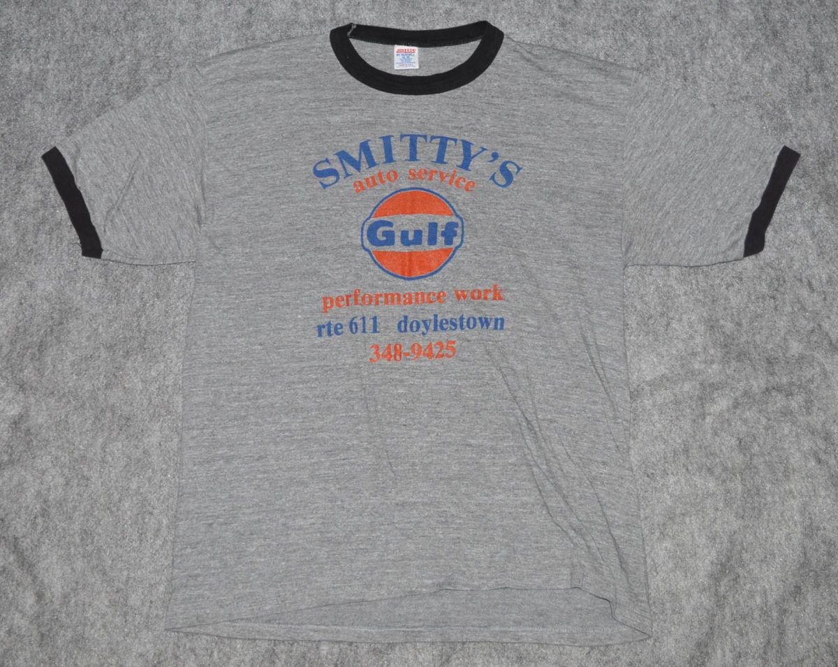 Vintage Smittys Auto Service Doylestown Ohio Gulf Oil 1980s Soft XL T