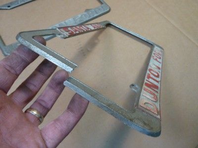 Vintage License Plate Frames Dunton Ford Santa ANA CA