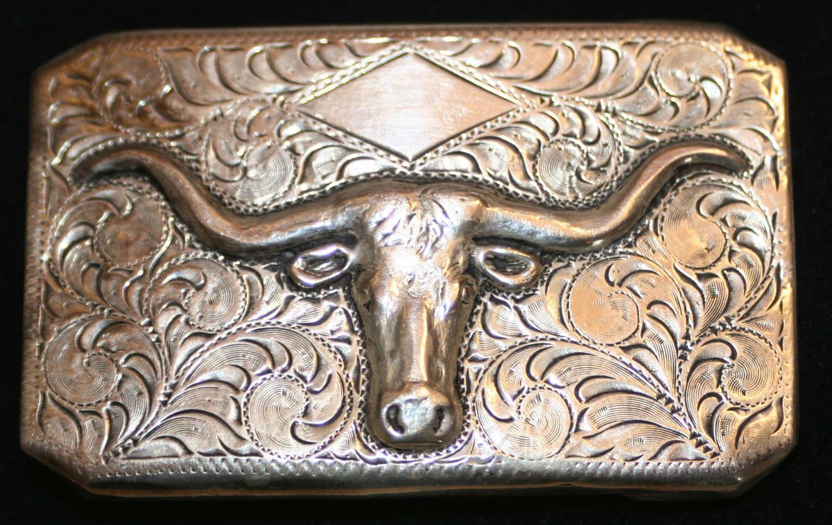 Edward H Bohlin Sterling Silver Longhorn Buckle