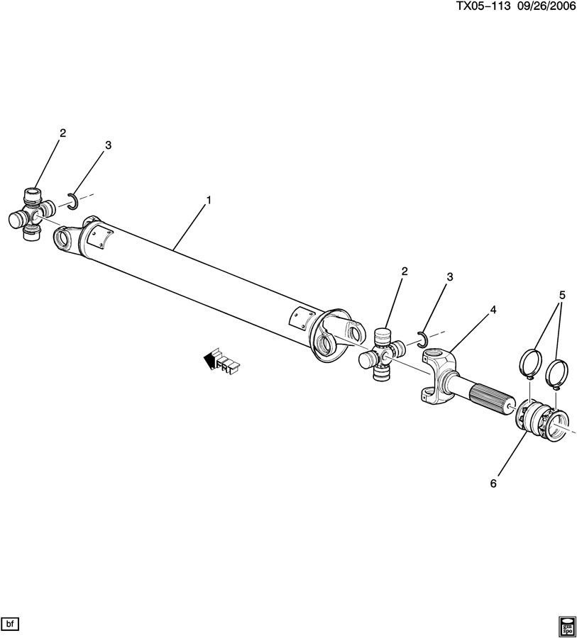  GM Chevrolet Cadilliac Front Driveshaft 4WD 15902927 RR7 GMC