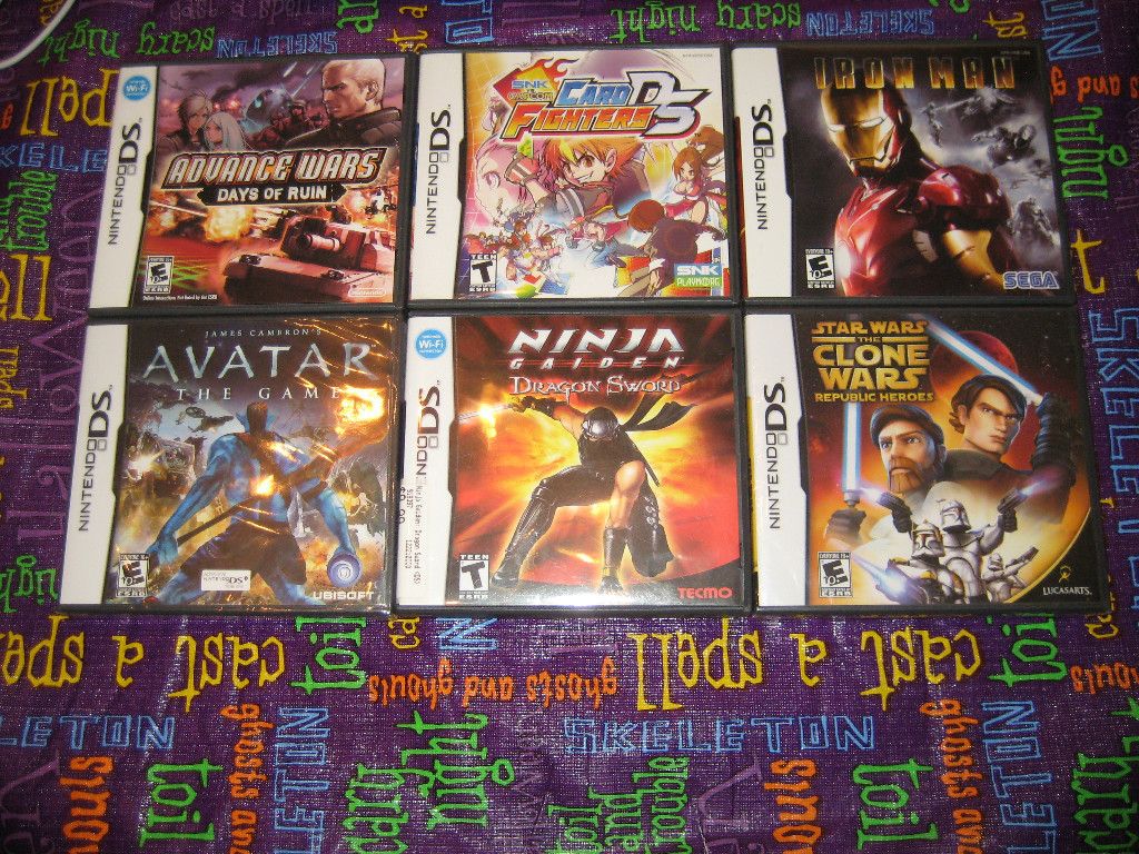 Lot of 6 DS / DSi Games   Teen Boy Games # 135 N