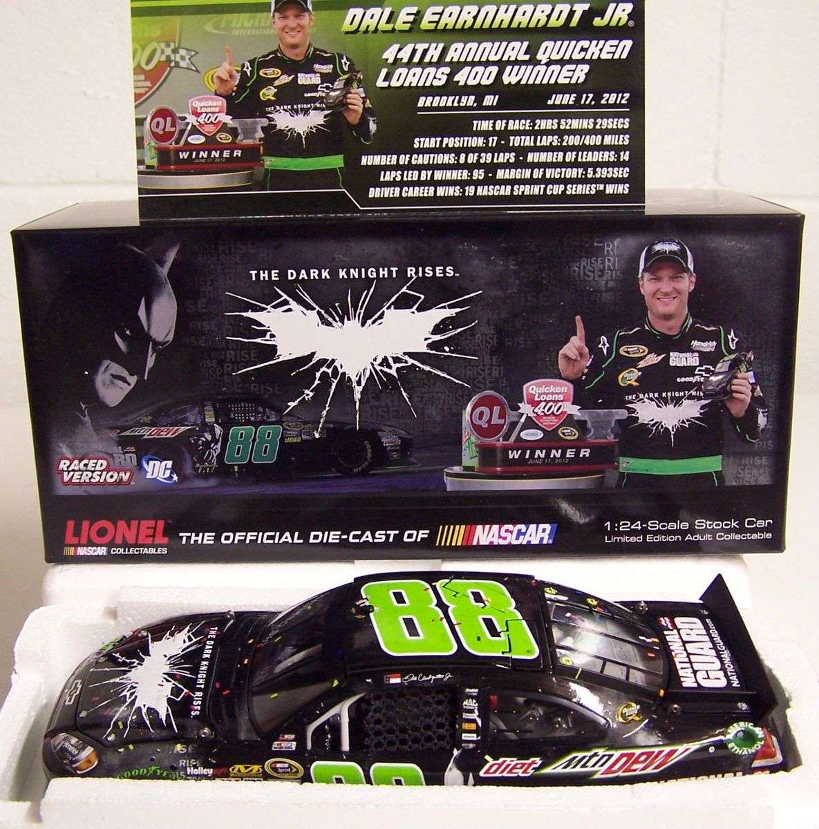 Dale Earnhardt Jr In Hand HOTO 2012 RV 1 24 Lionel Race Win Batman