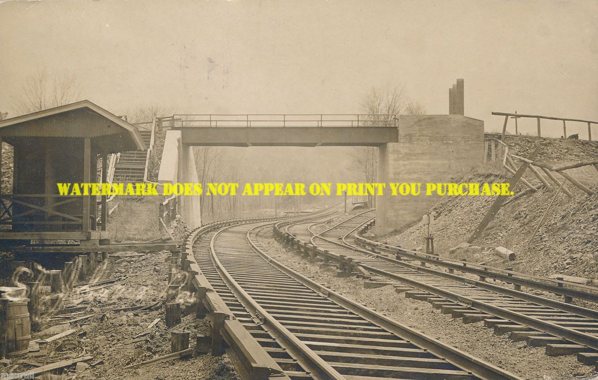 Wilkes Barre Hazleton St Johns PA Station 1909 RPPC