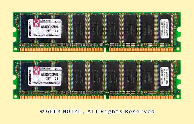 ECC Unbuffered RAM 2GB 2x 1GB FIT Dell Poweredge 400SC SC400 750 DDR