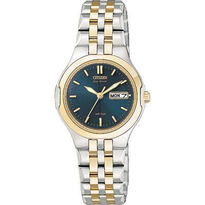 New Citizen Womens EW3124 58L Eco Drive Two Tone Watch