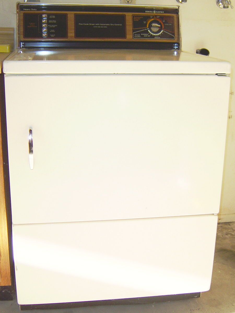 GE Electric Clothes Dryer Heavy Duty Front Load Loading White Works