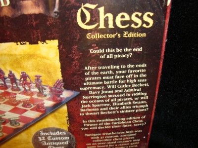 Disney Pirates of The Caribbean Chess Set Collectors Ed