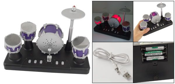 Finger Touch Sensitive Mini USB Electronic Drum Kit Toy