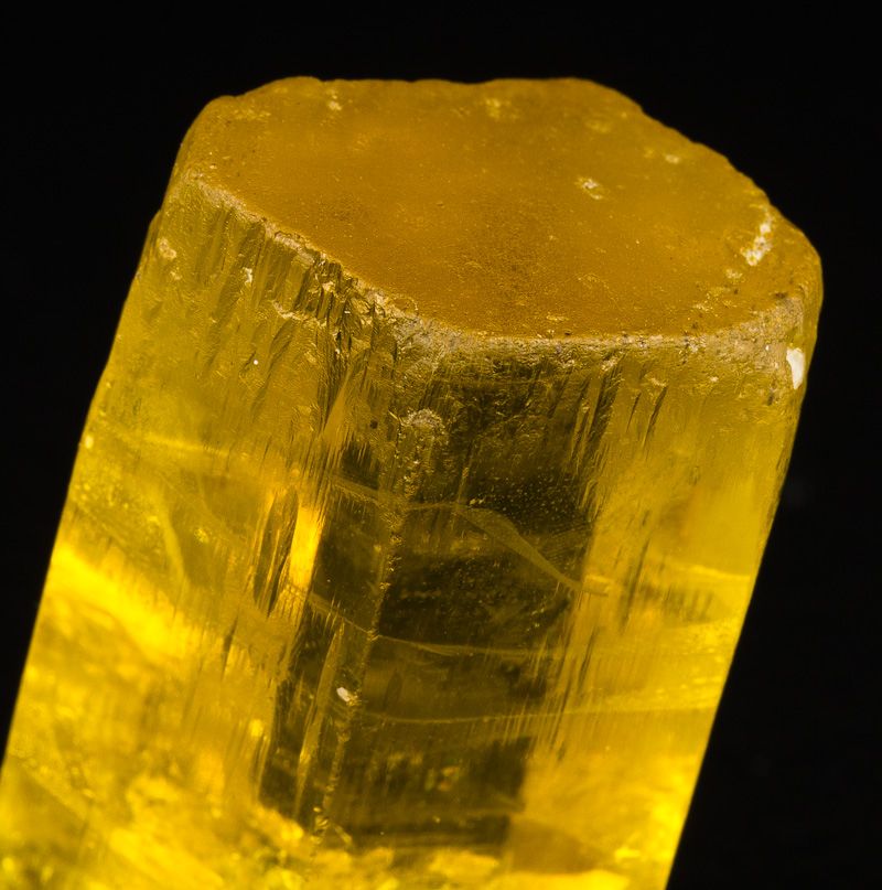 Gem Clear Golden Yellow Heliodor Terminated Crystal Tajikhistan