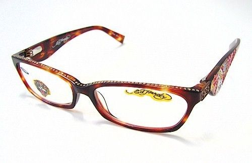 Ed Hardy Reading Eyeglasses EHR 203 EHR203 Tortoise 53mm Power 2 00