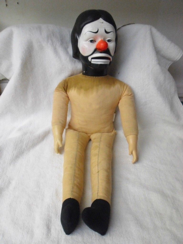 EMMETT KELLY JR CLOWN VENTRILOQUIST DOLL 1978 BY HORSMAN VINTAGE RARE