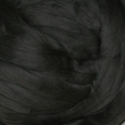 Dark Grey Carbon Merino Roving 8 oz Fine Soft Spin or Felt Fiber