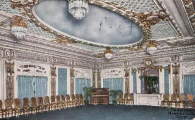 Chicago IL East Room Hotel La Salle Postcard