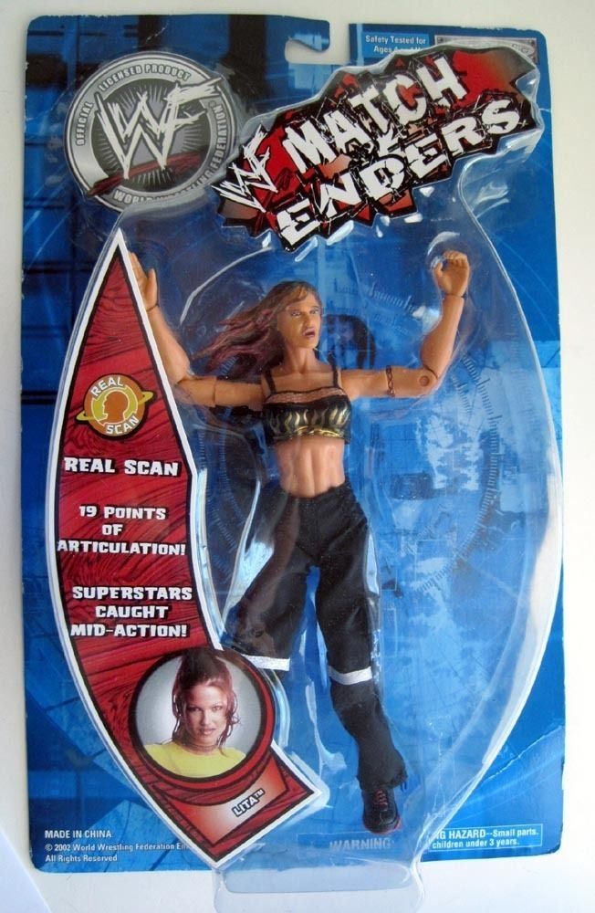 WWF Match Enders 2002 Wrestling Action Figure LITA Doll JAKKS NEW NIB