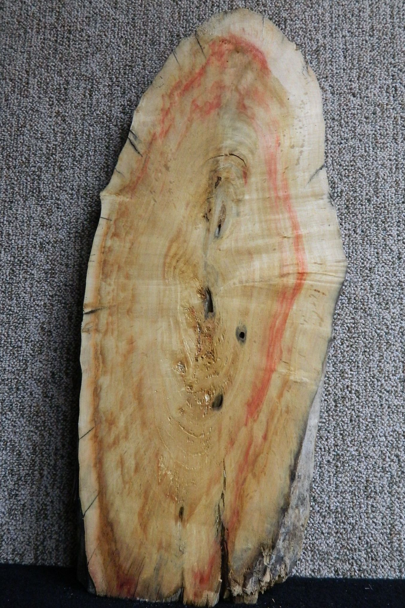 Red Flame Box Elder Live Edge Fiddleback Figure Craftwood Lumber Slab