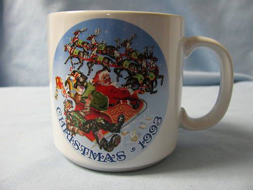 1993 Emmett Kelly Jr Santas Stowaway Mug D L Rusty