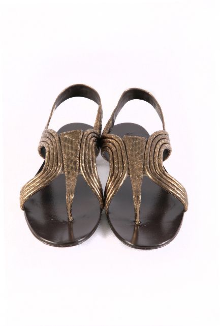 New Elizabeth and James E Rhoda Gold Sandal Shoes $250