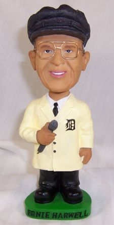 ERNIE HARWELL Detroit Tigers HOF BobbleHead w/Tribute card SGA 2002