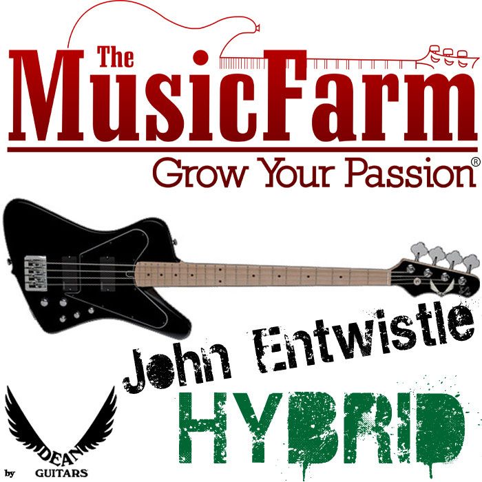 Dean John Entwistle Hybrid Electric Bass Guitar Classic Black