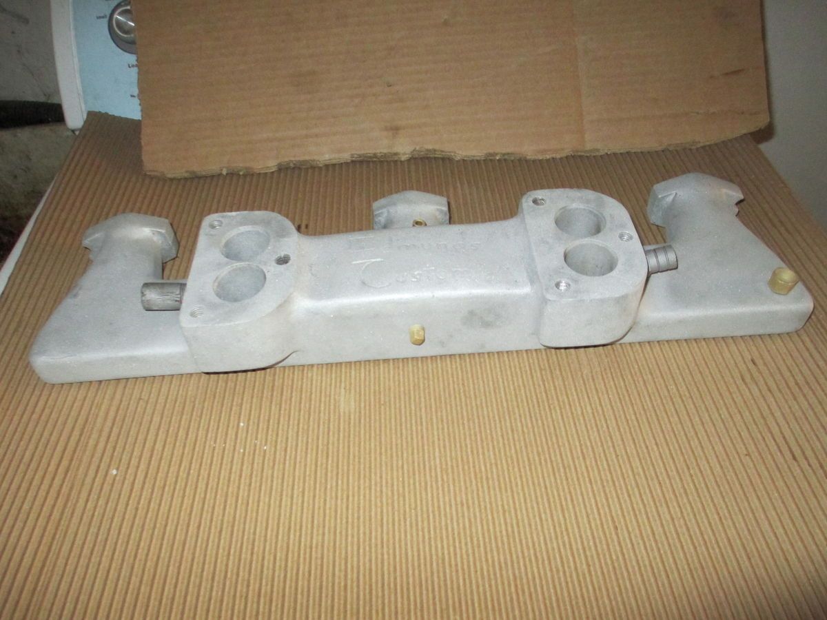 Vintage Chevy 6 Edmunds Custom 2x2s Intake Manifold 216 235 Dual Carb