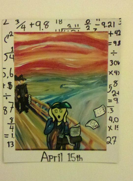 The Scream Edvard Munch Art Vinyl Fridge Magnet April 15th Tax Day