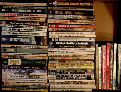 57 Vintage Western Paperback Book Lot Old Pulp RARE Titles All