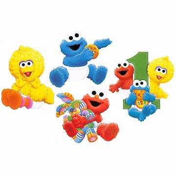 Sesame Street Elmo 1st Birthday Party Wall Decorations